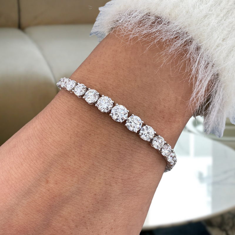 Diamond Tennis Bracelet 10.25 ct White Gold