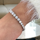 Diamond Tennis Bracelet 10.2 ct White Gold