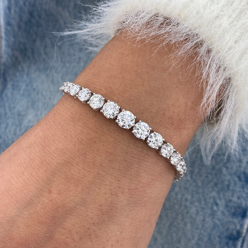 Diamond Tennis Bracelet 10.25 ct White Gold