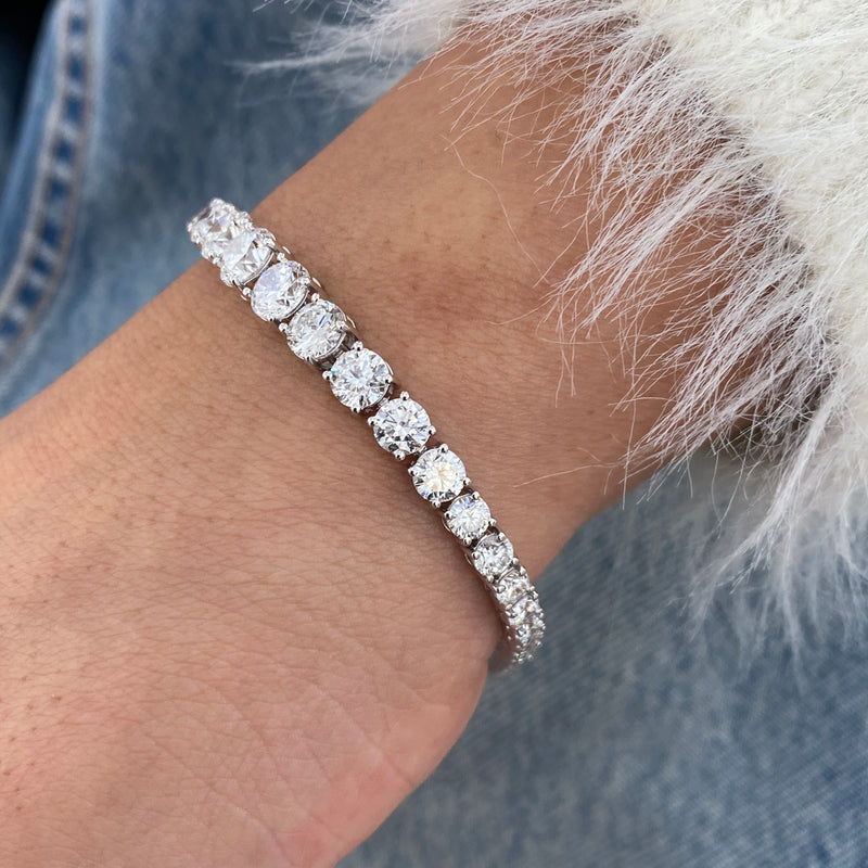 Diamond Tennis Bracelet 10.25 ct White Gold