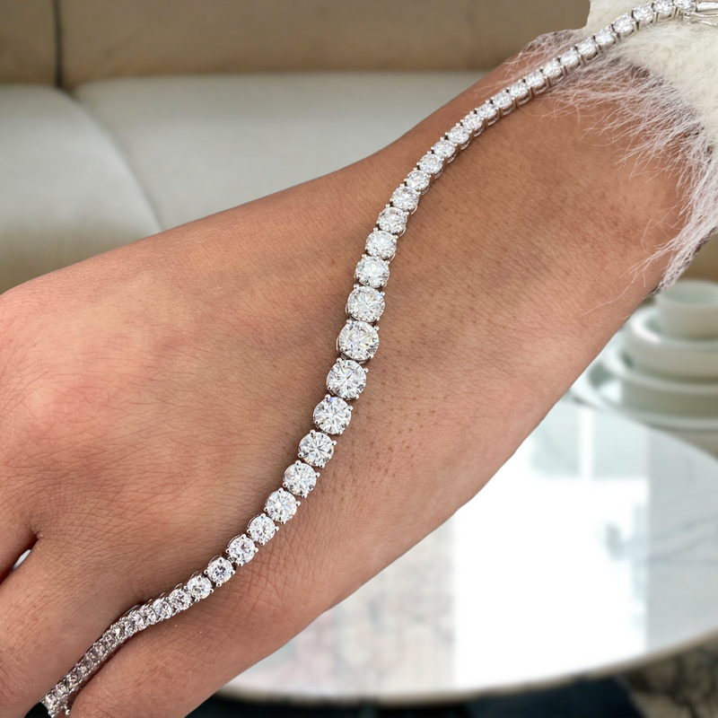 Diamond Tennis Bracelet 10.25 ct White Gold