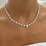 Diamond Tennis Necklace 16.80 ct White Gold