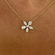 Diamond Pendant Necklace 0.9 ct Yellow Gold