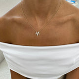 Diamond Pendant Necklace 0.9 ct Yellow Gold