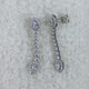 Diamond Dangle Earrings 3.6 ct White Gold