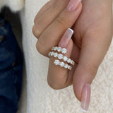 Diamond Wrap Ring 3.1 ct Yellow Gold