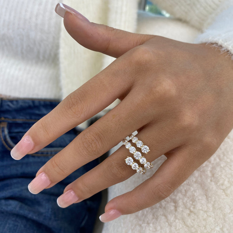 Diamond Wrap Ring 3.1 ct Yellow Gold