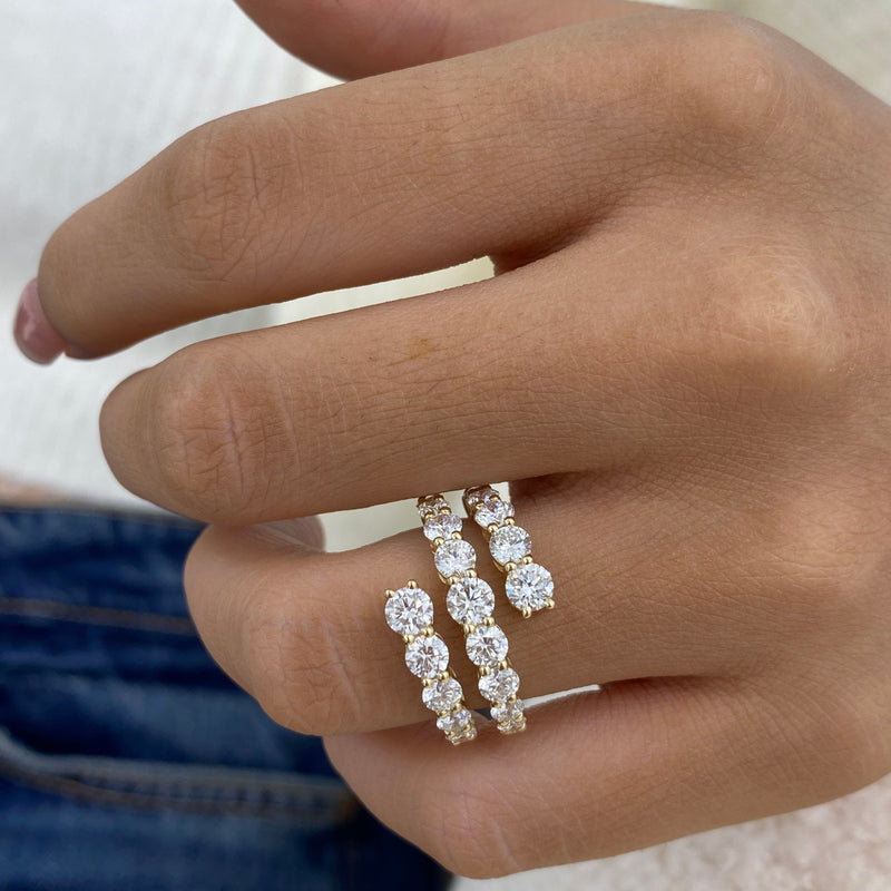 Diamond Wrap Ring 3.1 ct Yellow Gold