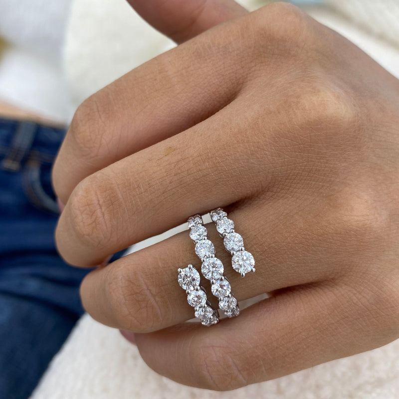 Diamond Wrap Fashion Ring 3.10 ct TCW, White Gold 14K