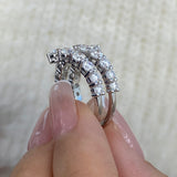 Diamond Wrap Fashion Ring 3.10 ct TCW, White Gold 14K