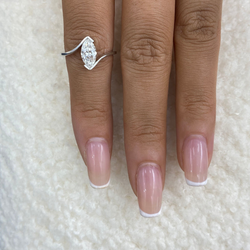 Diamond Solitaire Ring 0.90 ct TCW, White Gold 14K