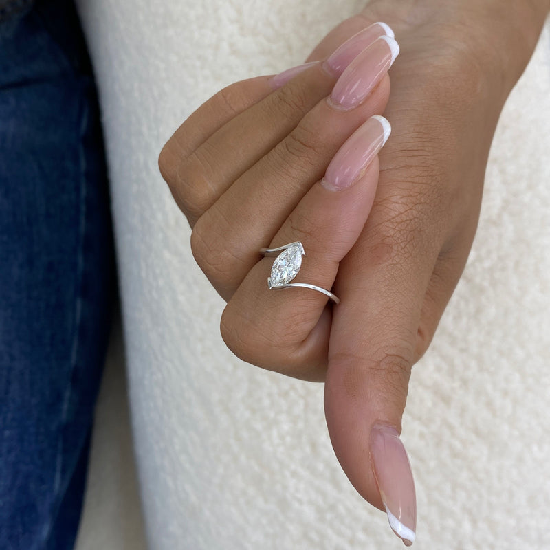 Diamond Solitaire Ring 0.90 ct TCW, White Gold 14K