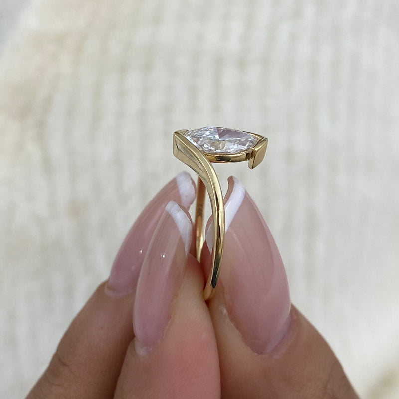 Diamond Solitaire Fashion Ring 0.85 ct TCW, Yellow Gold 14K
