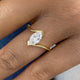Diamond Solitaire Fashion Ring 0.85 ct TCW, Yellow Gold 14K