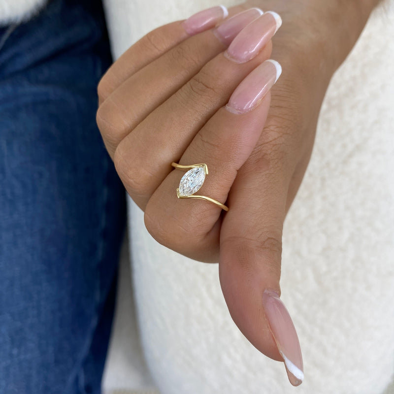 Diamond Solitaire Fashion Ring 0.85 ct TCW, Yellow Gold 14K