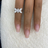 Diamond Cluster Ring 1.80 ct TCW, White Gold 14K