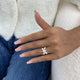 Diamond Cluster Ring 1.80 ct TCW, White Gold 14K
