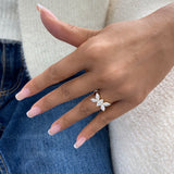 Diamond Cluster Fashion Ring 1.75 ct TCW, Yellow Gold 14K