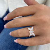 Diamond Cluster Fashion Ring 1.75 ct TCW, Rose Gold 14K