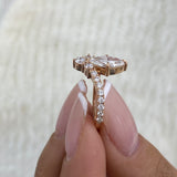 Diamond Cluster Fashion Ring 1.45 ct TCW, Rose Gold 14K