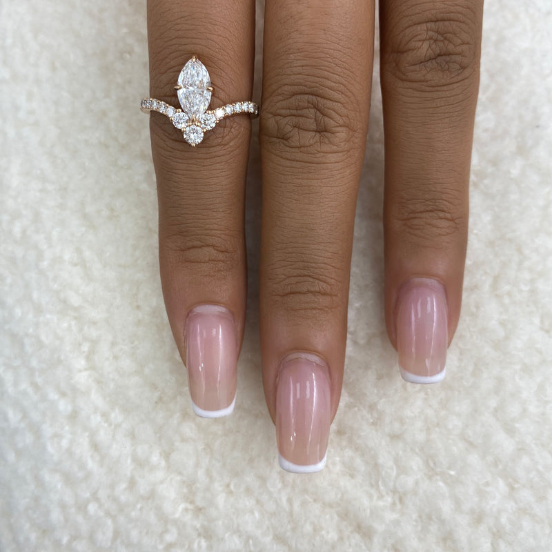 Diamond Cluster Fashion Ring 1.45 ct TCW, Rose Gold 14K