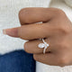 Diamond Cluster Fashion Ring 1.45 ct TCW, Rose Gold 14K