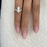 Diamond Cluster Ring 1.45 ct TCW, White Gold 14K