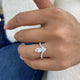 Diamond Cluster Ring 1.45 ct TCW, White Gold 14K