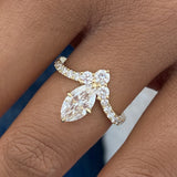 Diamond Cluster Fashion Ring 1.40 ct TCW, Yellow Gold 14K
