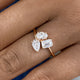 Diamond 3-Stone Cluster Fashion Ring 1.20 ct TCW, Rose Gold 14K