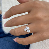 Diamond 3-Stone Cluster Ring 1.25 ct TCW, White Gold 14K