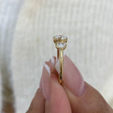 Diamond 3-stone Bezel Fashion Ring 0.95 ct TCW, Yellow Gold 14K