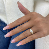 Diamond 3-stone Bezel Fashion Ring 0.95 ct TCW, Yellow Gold 14K