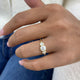 Diamond 3-stone Bezel Fashion Ring 0.95 ct TCW, Yellow Gold 14K