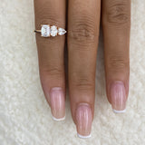 Diamond 3-Stone Fashion Ring 1.35 ct TCW, Rose Gold 14K