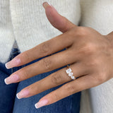 Diamond 3-Stone Fashion Ring 1.35 ct TCW, Rose Gold 14K