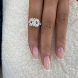 Diamond Cluster Fashion Ring 2.80 ct TCW, Yellow Gold 14K