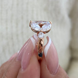 Diamond Cluster Fashion Ring 2.80 ct TCW, Rose Gold 14K