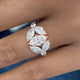 Diamond Cluster Fashion Ring 2.80 ct TCW, Rose Gold 14K