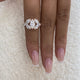 Diamond Cluster Fashion Ring 2.80 ct TCW, Rose Gold 14K