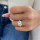 Diamond Cluster Fashion Ring 2.80 ct TCW, Rose Gold 14K