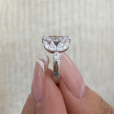 Diamond Cluster Ring 2.75 ct TCW, White Gold 14K