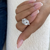 Diamond Cluster Ring 2.75 ct TCW, White Gold 14K