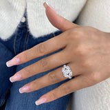 Diamond Cluster Ring 2.75 ct TCW, White Gold 14K