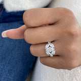 Diamond Cluster Ring 2.75 ct TCW, White Gold 14K