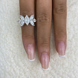 Diamond Cluster Ring 3.30 ct TCW, White Gold 14K