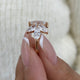 Diamond Cluster Fashion Ring 3.20 ct TCW, Rose Gold 14K