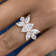 Diamond Cluster Fashion Ring 3.20 ct TCW, Rose Gold 14K