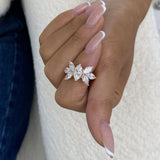 Diamond Cluster Fashion Ring 3.20 ct TCW, Rose Gold 14K