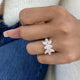 Diamond Cluster Fashion Ring 3.20 ct TCW, Rose Gold 14K
